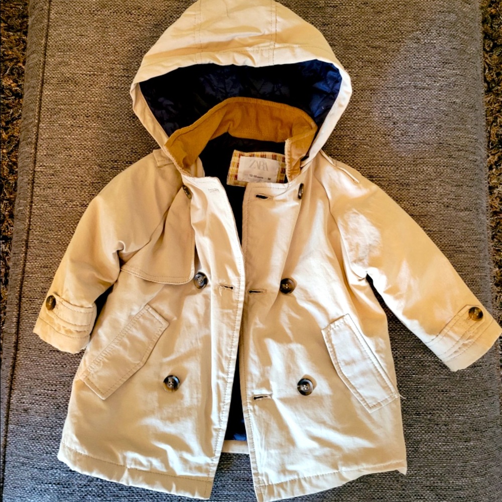 Tan peacoat for babies